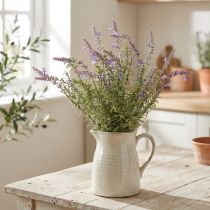 gjenstander Lavendel kunstige urter på stilk med 7 greiner 40cm 3stk