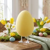 gjenstander Dekoregg med ben gul borddekor påske dekorativ figur egg H25cm