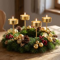 gjenstander Telysholder for plugging i gull telysholder Advent Ø4cm 8 stk