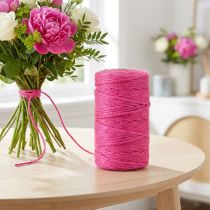 gjenstander Jutebåndsnor jute pyntebånd jute fuchsia Ø4mm 100m