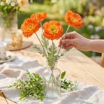 gjenstander Kunstige valmuer Sommerblomster Appelsin Ø7cm L78cm 3stk
