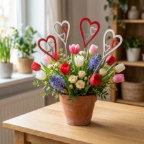 gjenstander Blomsterplugg Morsdag dekorativ plugg hjerte 5cm 12 stk