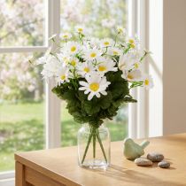 gjenstander Daisy bukett hvit 45cm