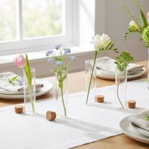 gjenstander Minivaser glass reagensrør korklokk Ø4cm H12cm 6stk