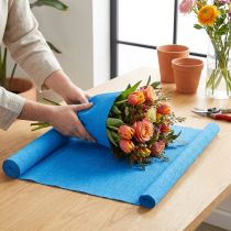 gjenstander Kreppapir blomsterdekor kvalitet blå 50x250cm