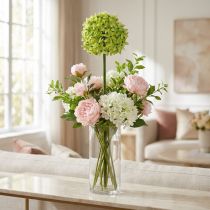 gjenstander Prydløk Allium, silkeblomst, kunstig purregrønn Ø20cm L72cm