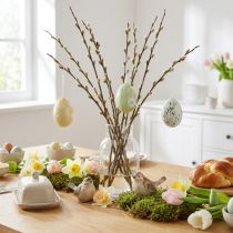 gjenstander Dekorative påskeegg for oppheng av blomster marmorert 7cm 3stk
