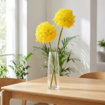 gjenstander Allium Gul Blomst Kunstløk 80cm Ø14,5cm 2stk