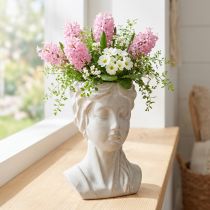 gjenstander Plantepotte kvinnebyste vintage planter støpestein H20cm