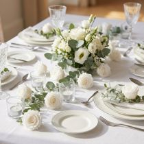 gjenstander Infinity Roses Ekte Rosehoder Mini Roser Hvite Ø3cm 16 stk