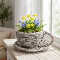 gjenstander Tekopp laget av naturmateriale med rustikk sjarm for eksklusiv innendørsdekorasjon 13 cm