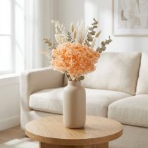 gjenstander Tørket hortensiabukett for elegante blomsterdekorasjoner hjemme, 65 cm