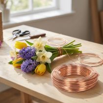 gjenstander Aluminiumstrådrull for håndverk og blomsterdekorasjon, 60 m, 500 g