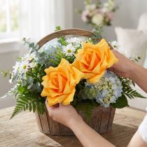 gjenstander Skum Rose Ø15cm Gul 4 stk