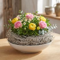 gjenstander Naturlig hvitkalket tamarindfiber 500g - Dekorative fibre for blomsterdekorasjon og håndverk