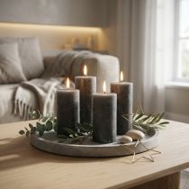 gjenstander Ensfargede kuppellys, antrasitt, 50x100mm, sett med 4