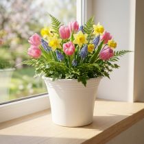 gjenstander Plastpotte «Irys» Hvit Ø17cm H14cm 1 stk