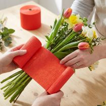 gjenstander Blomstercrepe rød B10cm gramvekt 128g/kvm L250cm 2 stk.