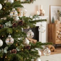 gjenstander Glasskule i perlemorlook med iriserende shimmer, 6 cm, 24 stk.