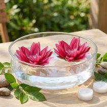 gjenstander Kunstig borddekorasjon med flytende vannliljer fuchsia Ø15cm 2 stk
