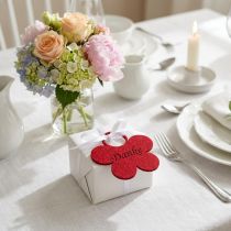 gjenstander Filt blomsteranheng "Takk" 10cm 8stk