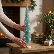 gjenstander Kunstig juletre, dekorativt tre, delikat design med trebase, 80 cm