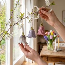 gjenstander Dekorativ liljekonvall for oppheng av keramiske blomster 7cm 3 stk