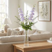 gjenstander Kunstige blomster Delphinium Lys lilla på stilk 90cm 2stk