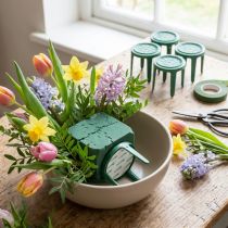 gjenstander Pinholder blomsteroppsatsholder selvklebende for blomsterskum 3cm 5 stk