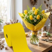 gjenstander Blomstercrepe gul B10cm gramvekt 128g/kvm L250cm 2 stk.