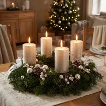 gjenstander Platinafargede kuppellys, sett med 4, 60x80mm - Elegant dekorasjon til adventskranser og bord