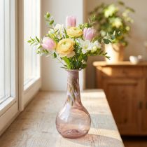 gjenstander Mini glass vase blomstervase lilla Ø7,5cm H15cm