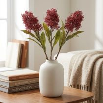 gjenstander Skimmie kunstige blomster burgunder Skimmia Japonica tørrlook 59 cm 3 stk