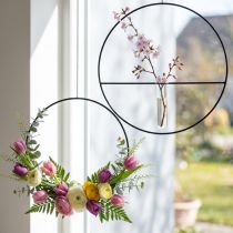 gjenstander Dekorativ metallring dekorativ ring Scandi ring svart Ø25,5cm 6 stk