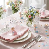 gjenstander Deco figur babyblå, rosa 4,5cm 2stk