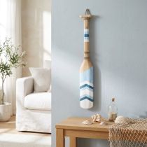 gjenstander Dekorativ padle treveggdekor Maritim dekorativ treåre malt 78cm