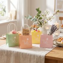 gjenstander Gavepose med trykk «En pose med lykke» for fine gaveideer, 12 cm, 12 stk.