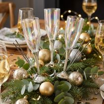 gjenstander Nyttårsaftenpynt for å feste champagneglass på ståltråd H9,5 cm 8 stk