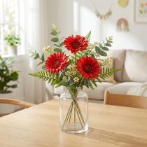 gjenstander Kunstige blomster Gerbera Rød 45cm