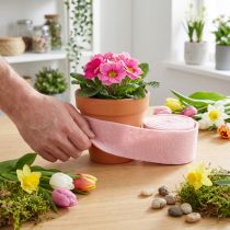 gjenstander Filtbånd rosa pottebånd ullbånd ullfilt B15cm L5m