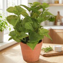 gjenstander Mynte i potte Kunstige urter Kunstige planter 18cm 2stk