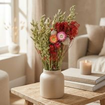 gjenstander Bukett tørkede blomster Bukett engblomster Rød H50cm 150g