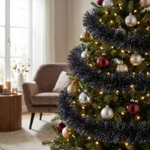 gjenstander Tinsel girlander juletre i sort 270cm 2stk