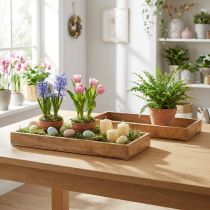 gjenstander Trebrett rektangulært dekorativt brett tre 39×15,5×4cm 2stk