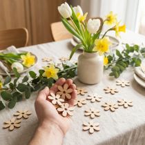 gjenstander Treblomster spredt pynt blomster tre oransje/rosa/hvit 72 stk.