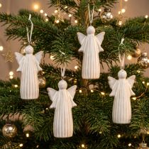 gjenstander Engleanheng dekorativ figur til å henge på juletreet 8 cm 4 stk