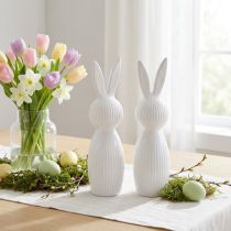 gjenstander Enkel kaninfigur som dekorativ gjenstand for moderne vårdekorasjoner, 22 cm, 2 stk.