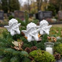 gjenstander Dekorplugg englefigurer gravdekor hvit H5cm 6 stk