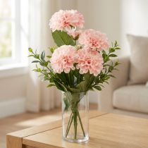 gjenstander Kunstig Dahlia Kunstige Blomster Rosa Med 5 Blomster 50cm