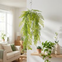 gjenstander Kunstig bregnehengeplante, dekorativt blikkfang for interiør, moderne aksenter, 80 cm